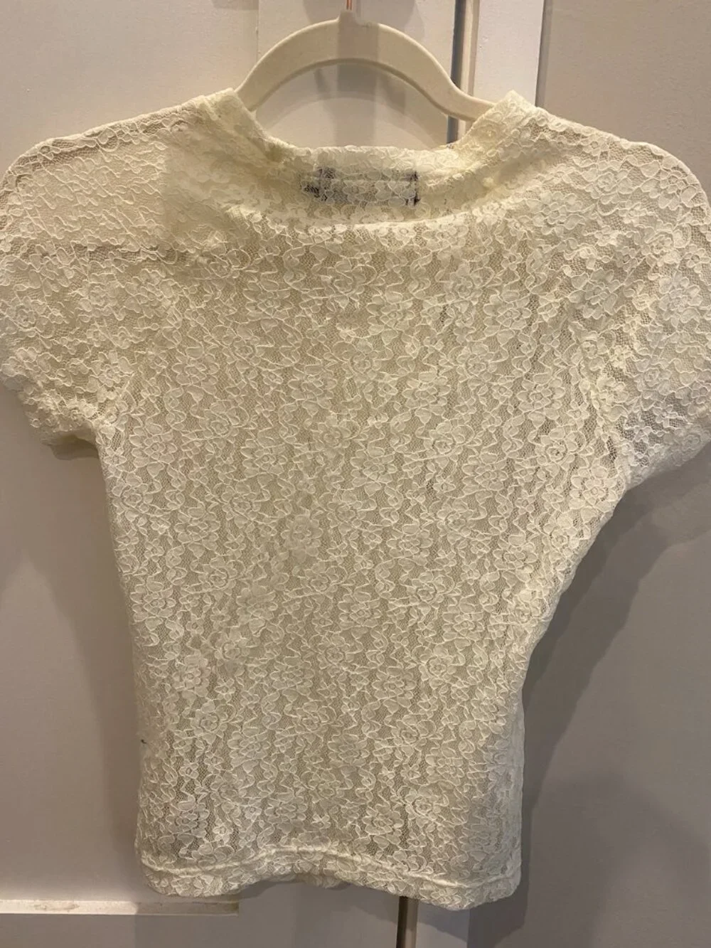 REVOLVE / EB DENIM LACE SHEER TSHIRT - Picture 3 of 3